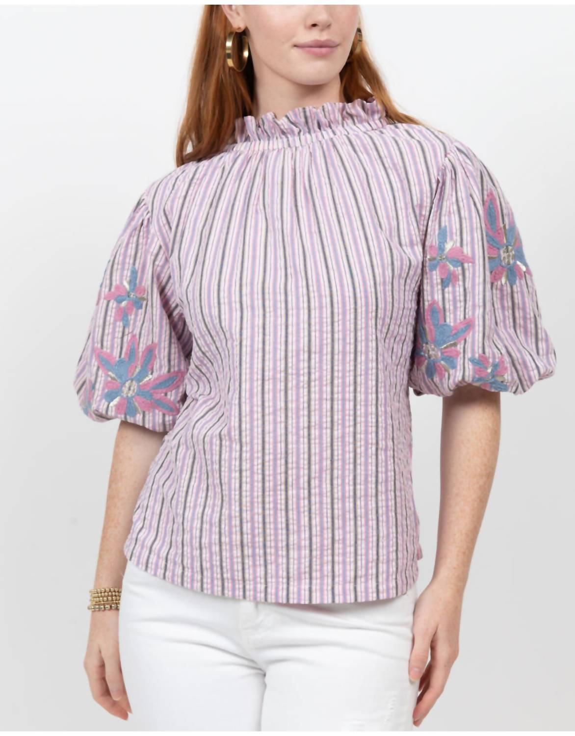 Ivy Jane - Seersucker Floral Top