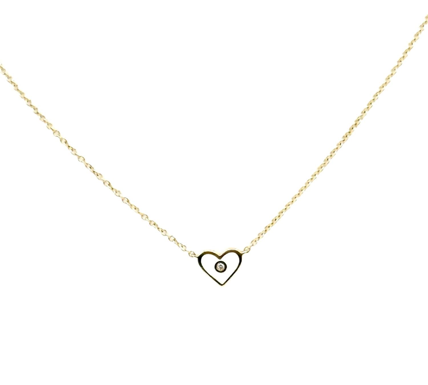 House Of India - Women's Enameled Heart Necklace