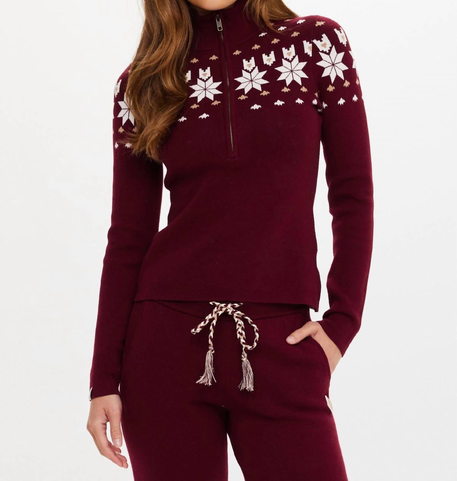 The Upside - Le Ski Blanche Half Zip Top