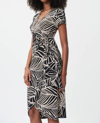 Joseph Ribkoff - Palm Print Wrap Dress