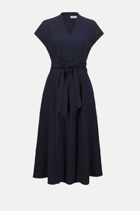 Joseph Ribkoff - Belted V Neck Dress