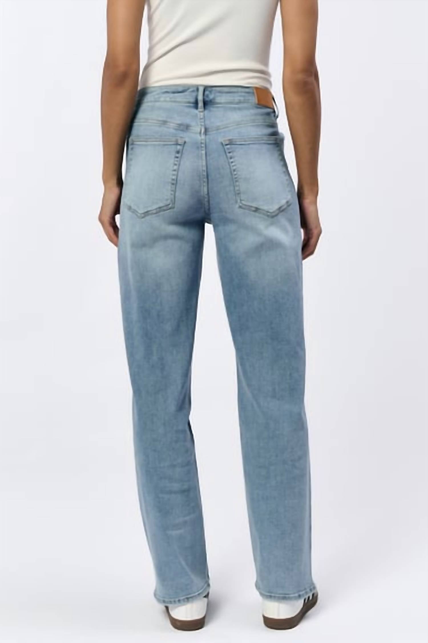 DEAR JOHN DENIM Tommy Straight Leg Jeans in acrtic denim - women's jeans - detail view