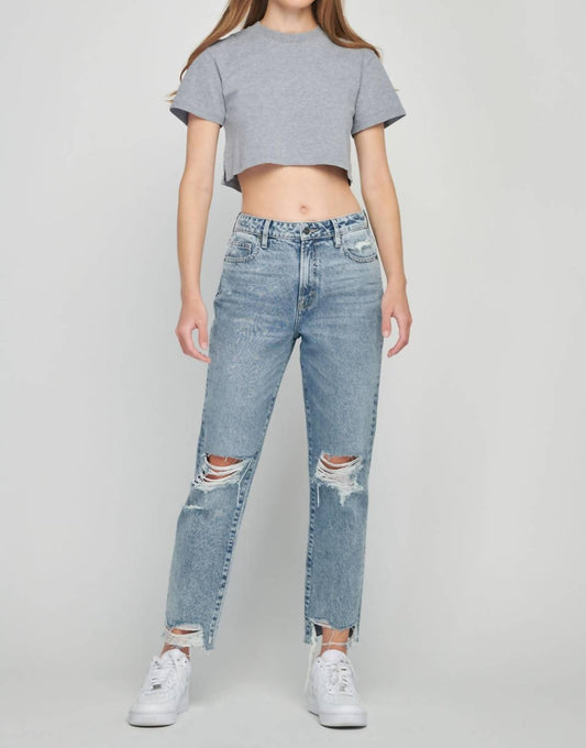 Hidden - Tracey High Rise Cropped Straight Fit Jean