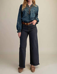 Easel - Women's Jacquard Dirty Top