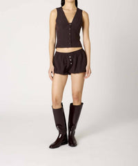 Nia - Renata Deep V-neck Top