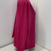 Celtic & Co. Women’s Slouchy V-neck Wool Sweater in pink - women's sweater - view 4