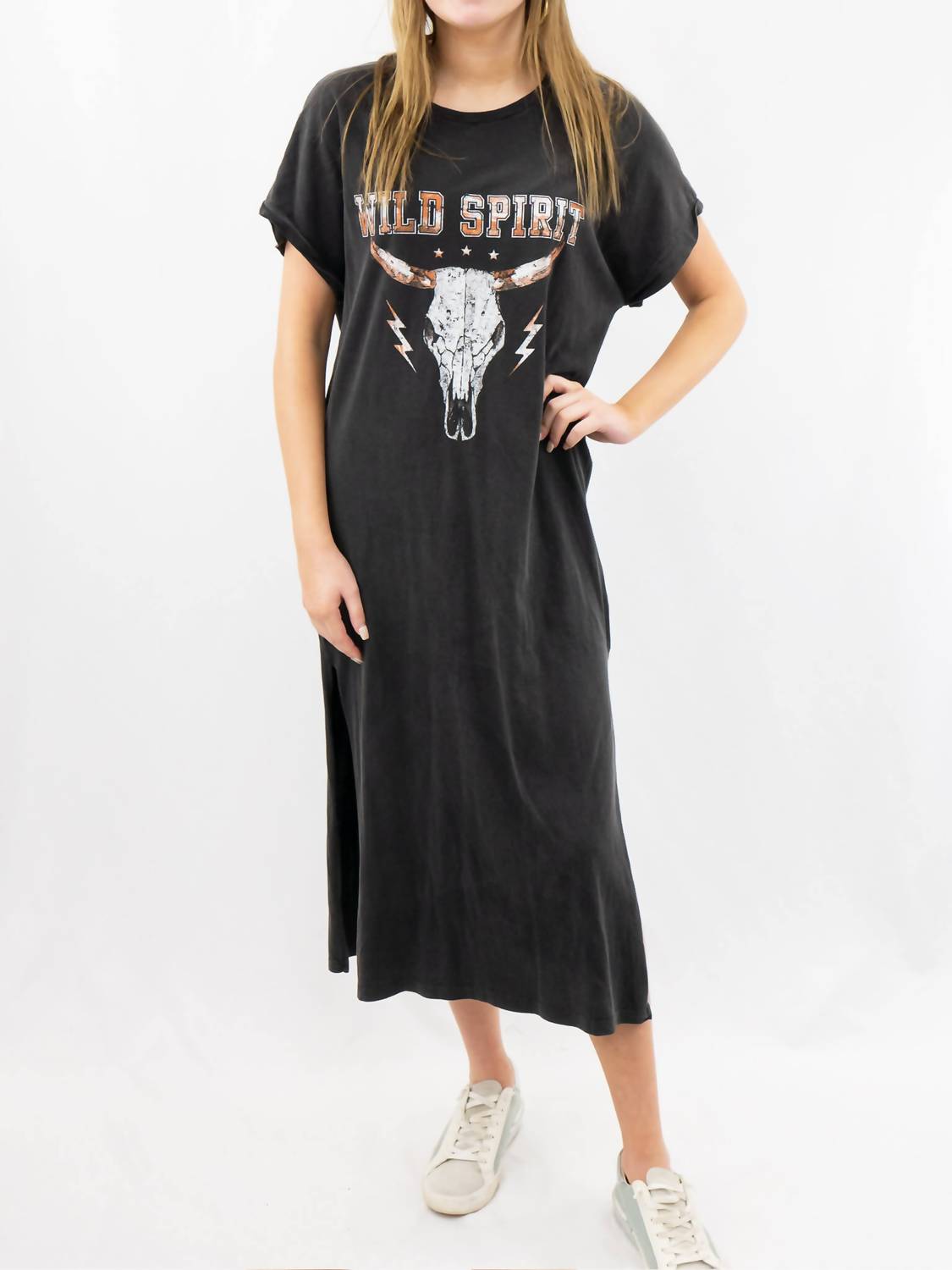 Zutter - Wild Spirit Graphic T-shirt Midi Dress