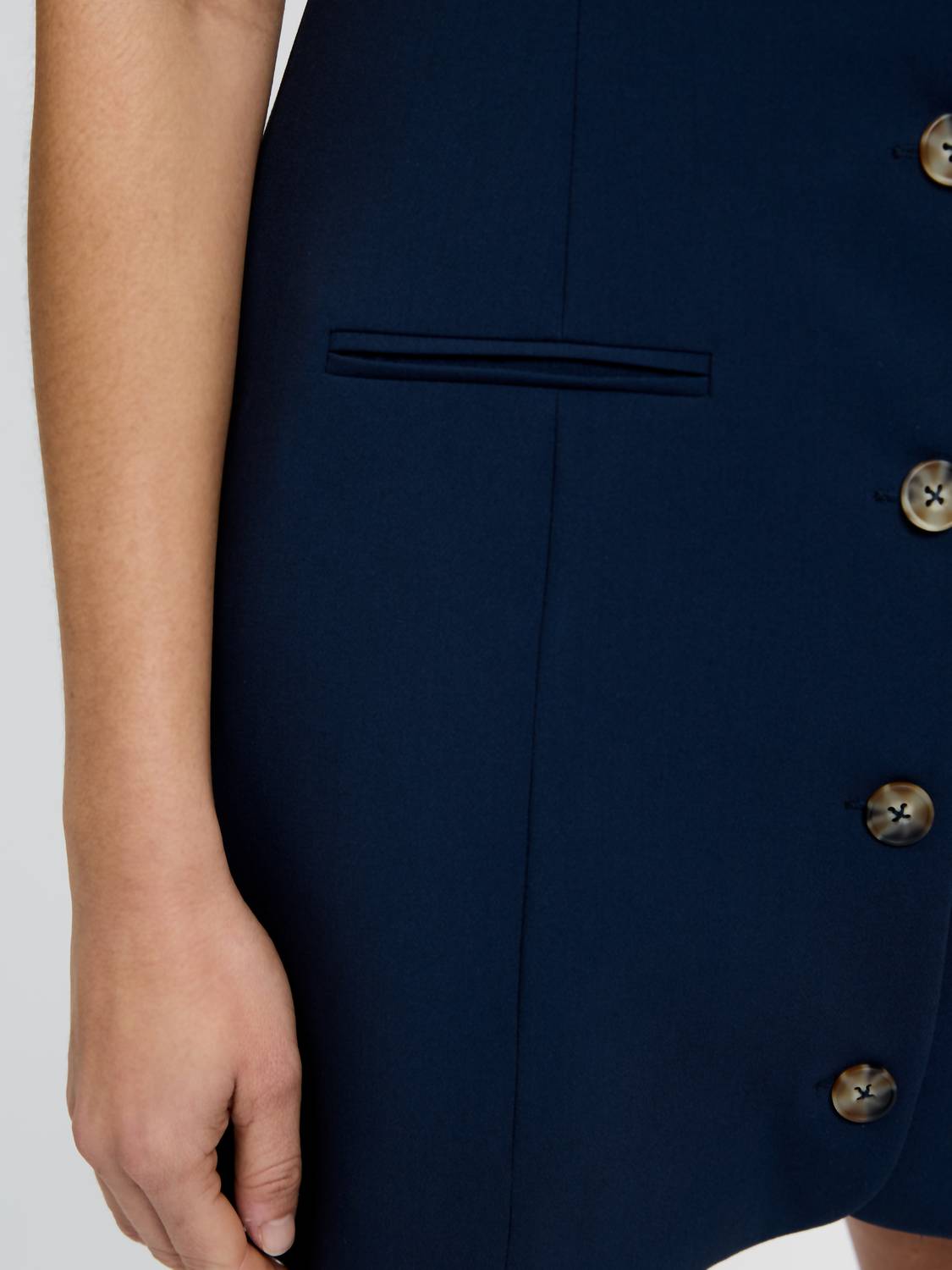 French Connection - Azra Twill Square Neck Dress