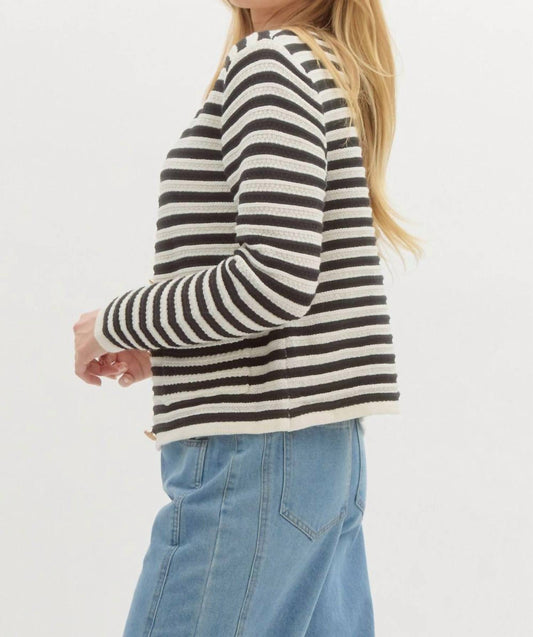 Entro - Striped Cardigan