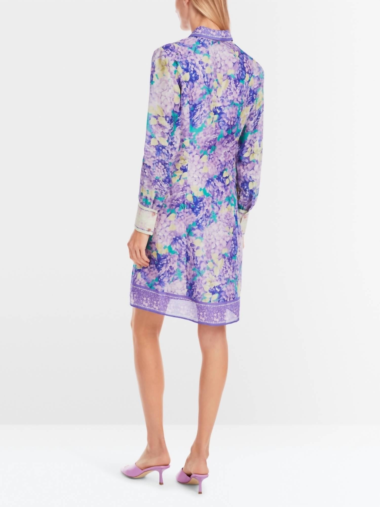 Marc Cain - Floral Print Short Shirt Dress