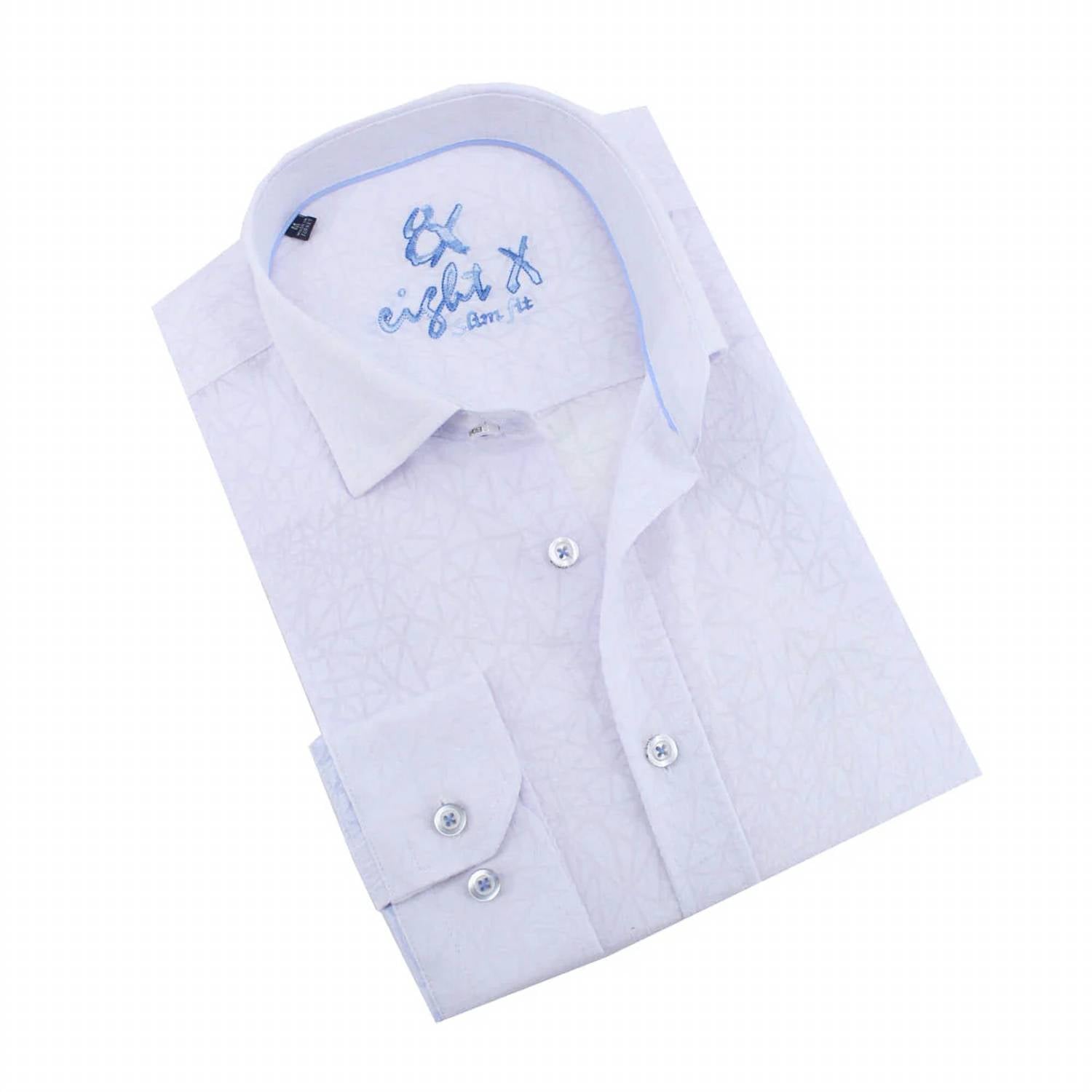 Eight X - Triangular Button Down Jacquard Shirt