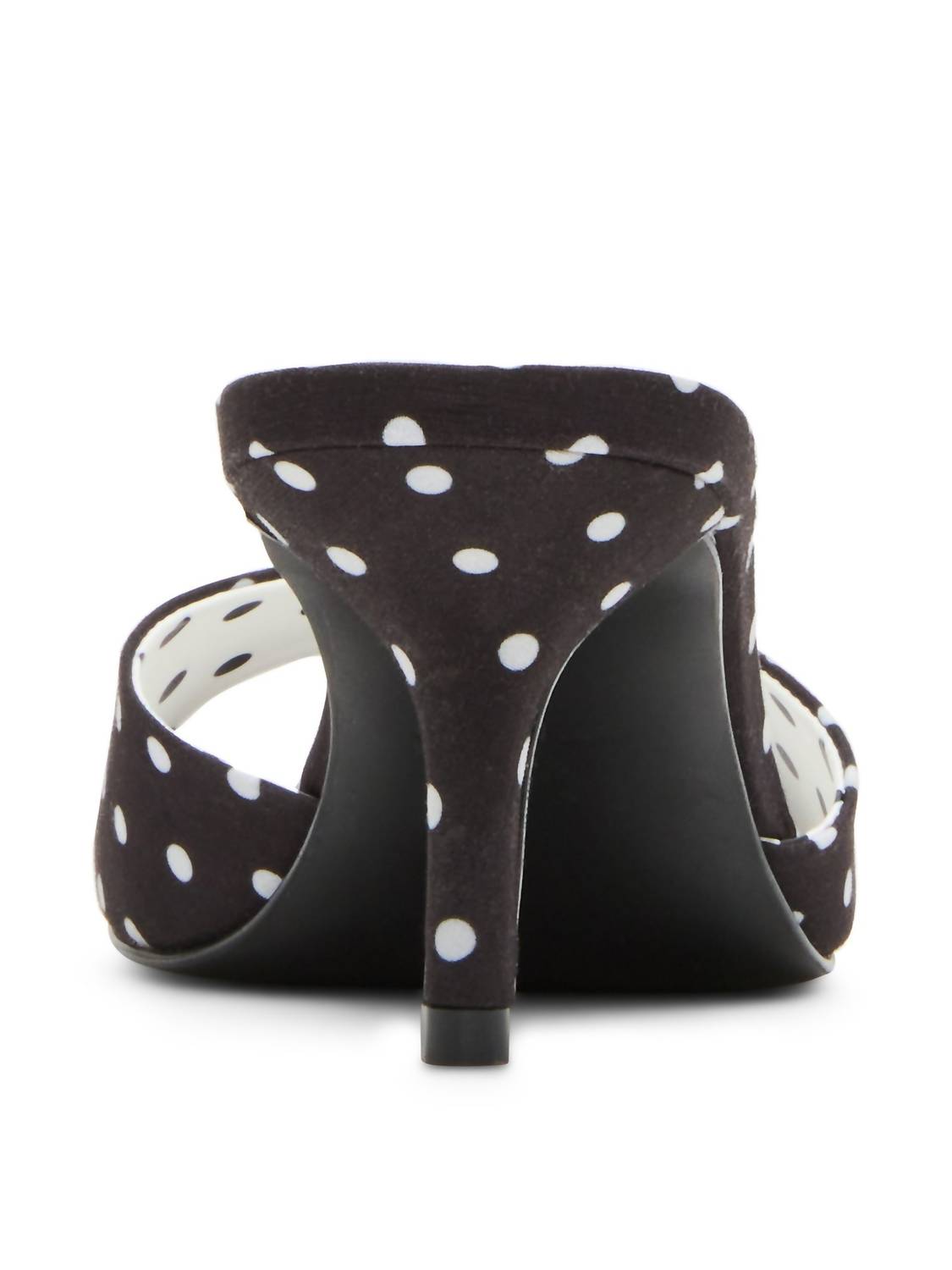 STEVE MADDEN Women's Kendrix Mule Heel in black white - women's shoe - detail view