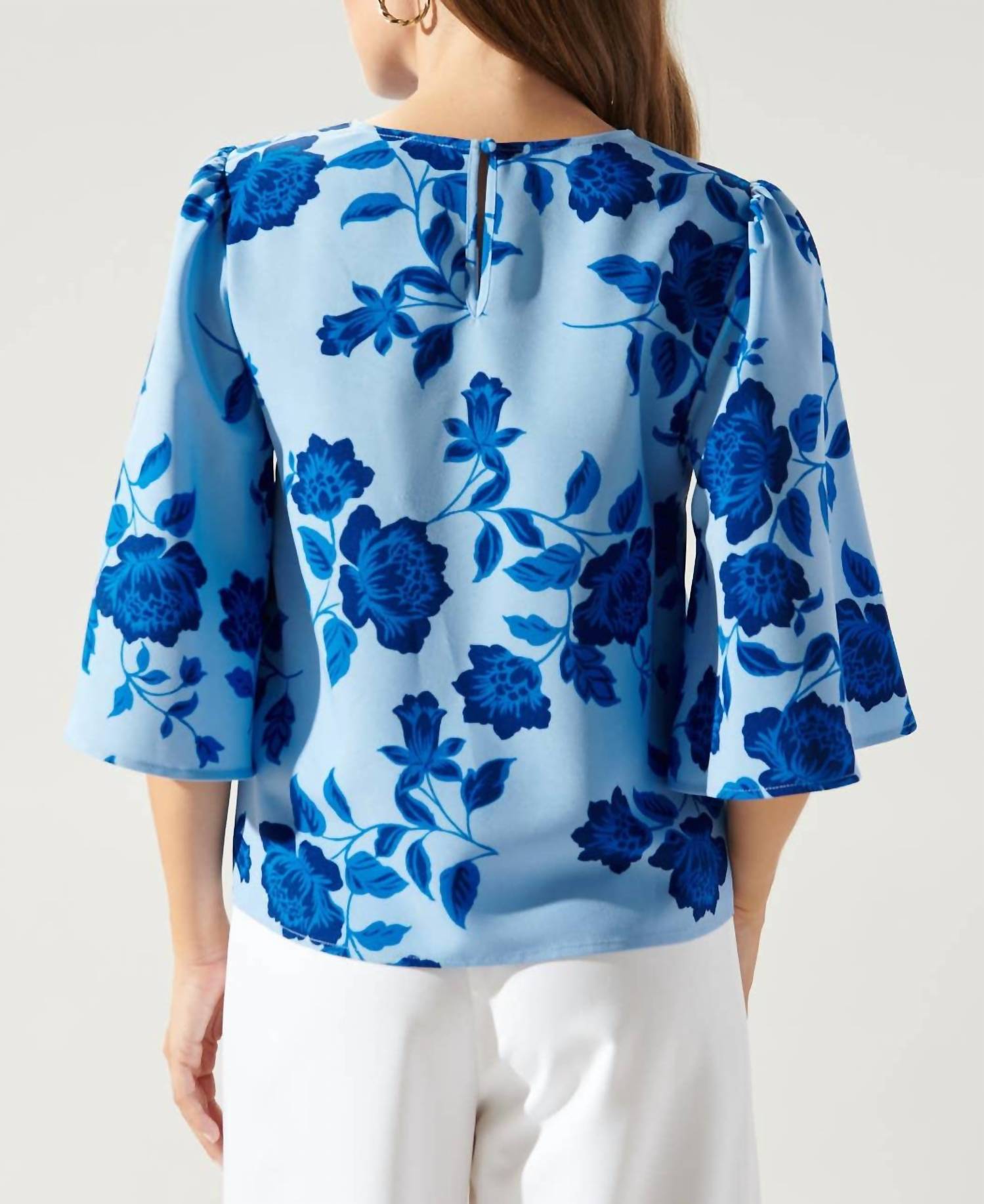 Sugarlips - Skyline Floral Flutter Sleeve Top
