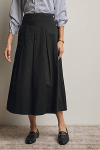 Forte - Pleated A-Line Midi Skirt