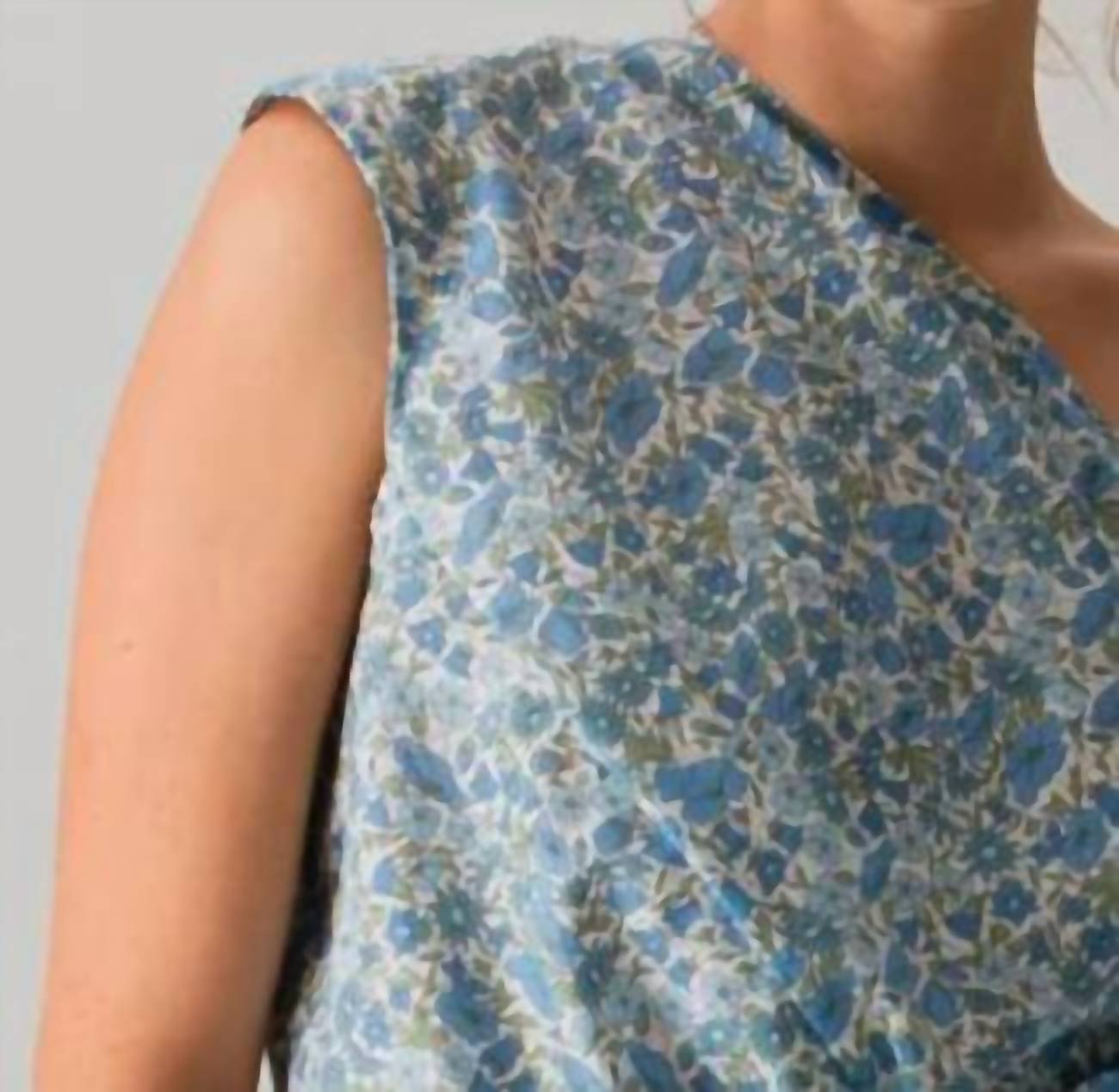 CISSA Grecian Tank Top in somerset floral - women's tank top - alternate view
