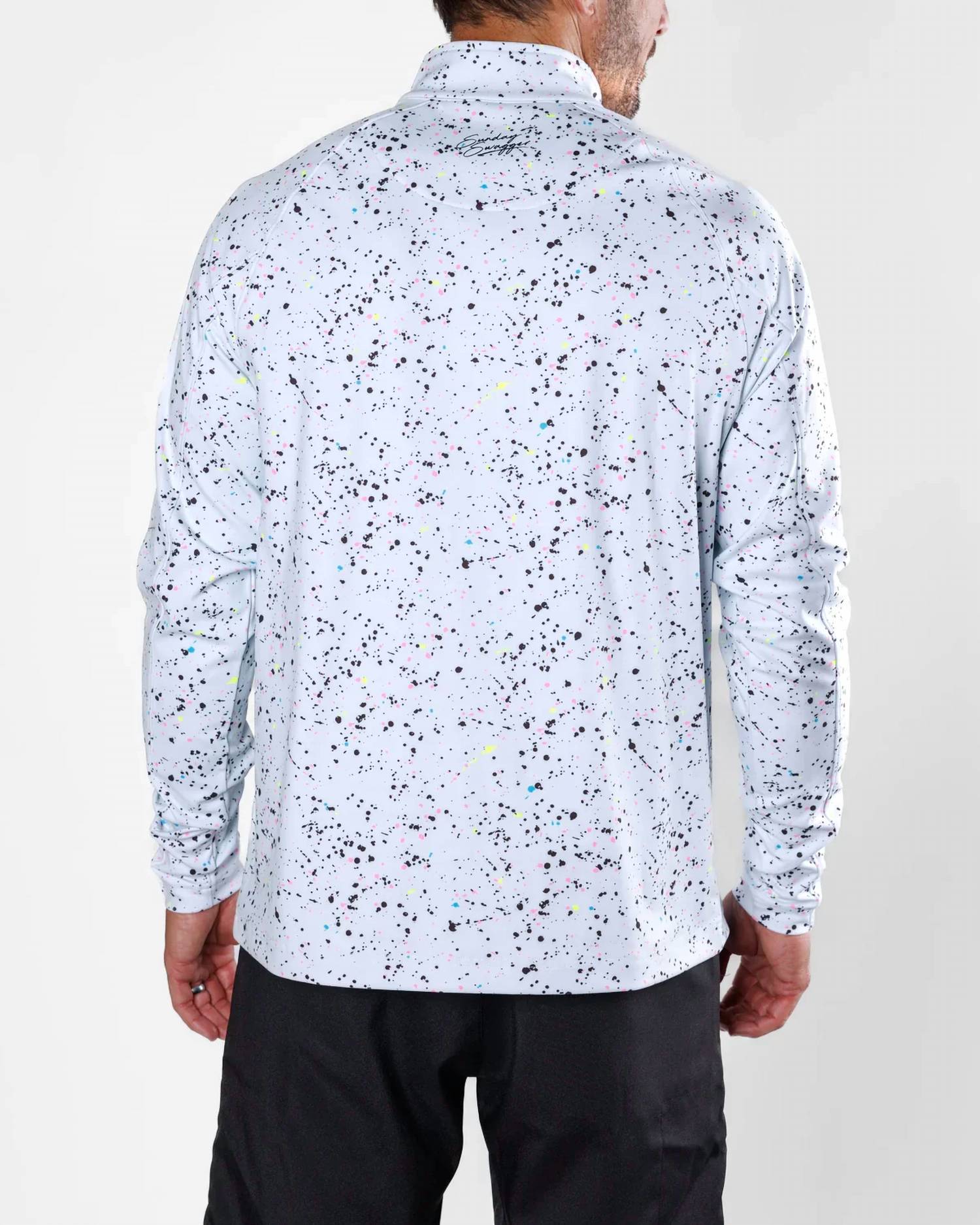 Sunday Swagger - Men's Performance Q-zip Spatter Top