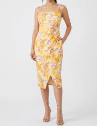 Laundry By Shelli Segal - Floral Print Skirt Overlay Spaghetti Strap Dress