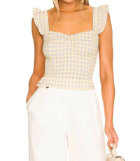 heartloom Jacey Smocked Top in maize - women's shirt