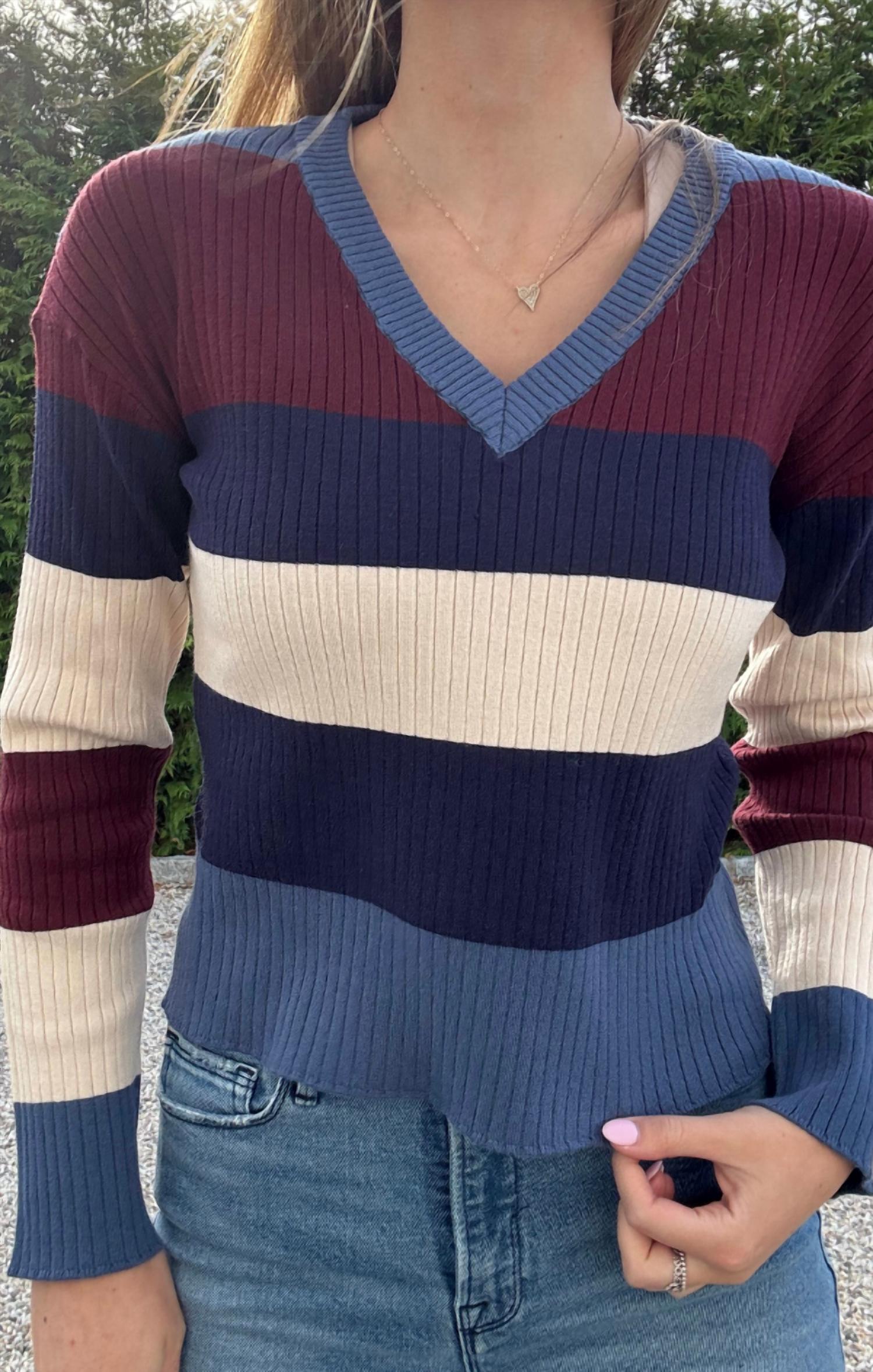 Red Haute - Lucy V Neck Sweater