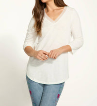 Fdj - V-neck Sheer Top