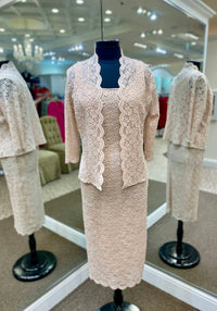 Magic Formals Moms - Women's Blanca Dress With Lace Jacket