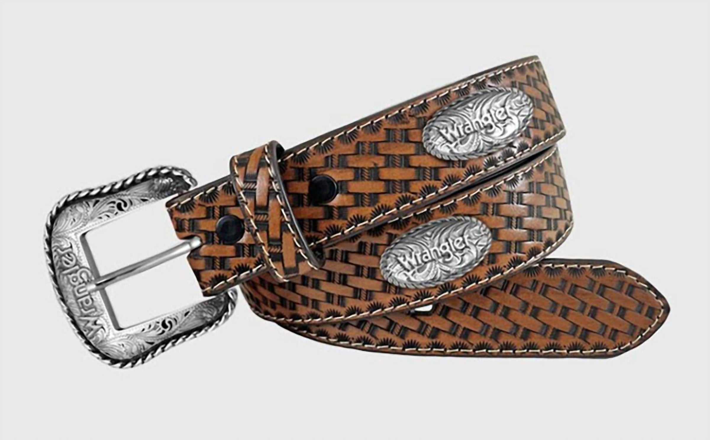 Wrangler - Boys' Tooled Leather Belt