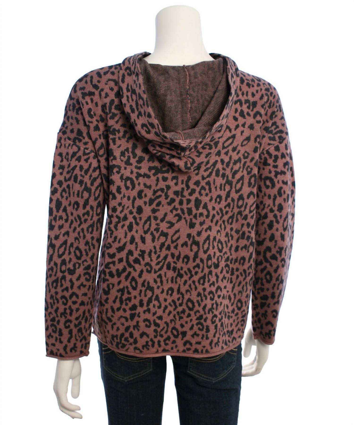 Fate By Lfd - Women's Leopard Print Hoodie Sweater