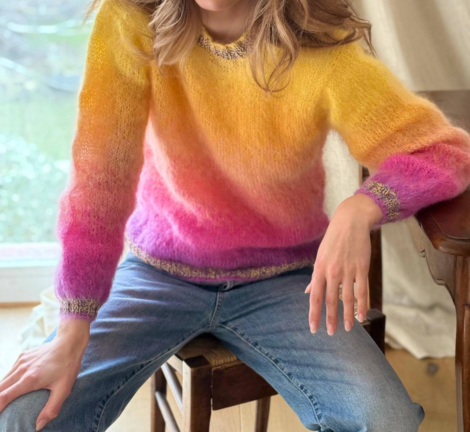 Rose Carmine - O Tie & Dye Sweater