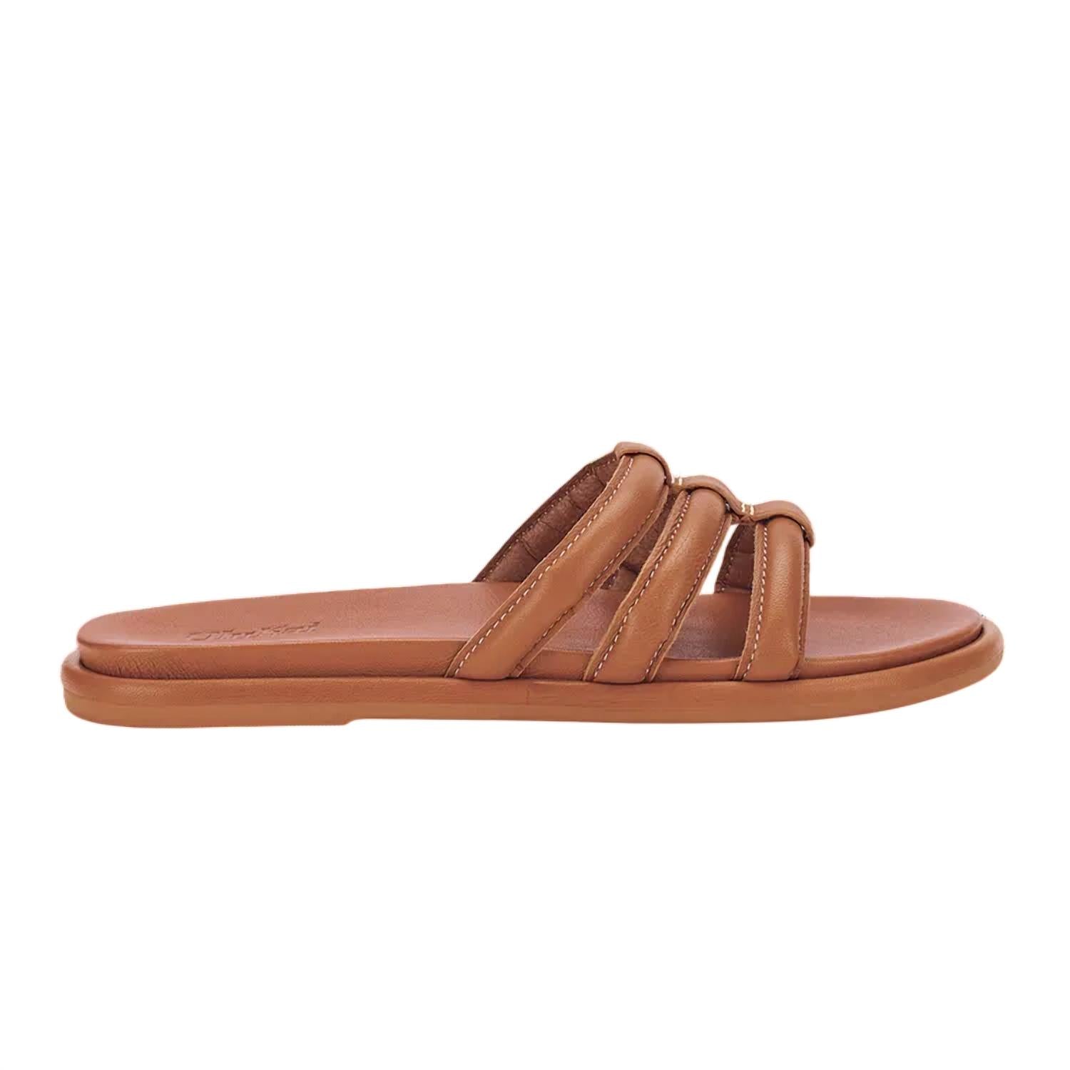 OluKai Women's Tiare Slide Sandals in fox - women's sandal - detail view