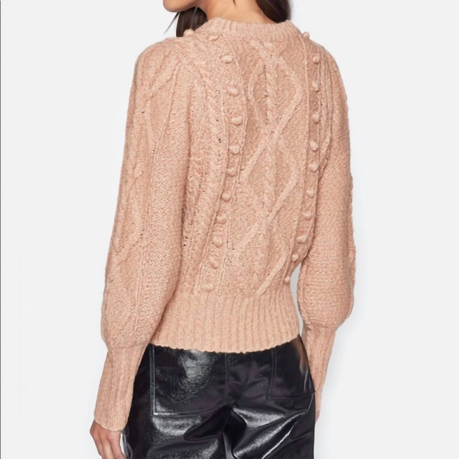 Joie - Bia Cable-knit Puff-sleeve Sweater