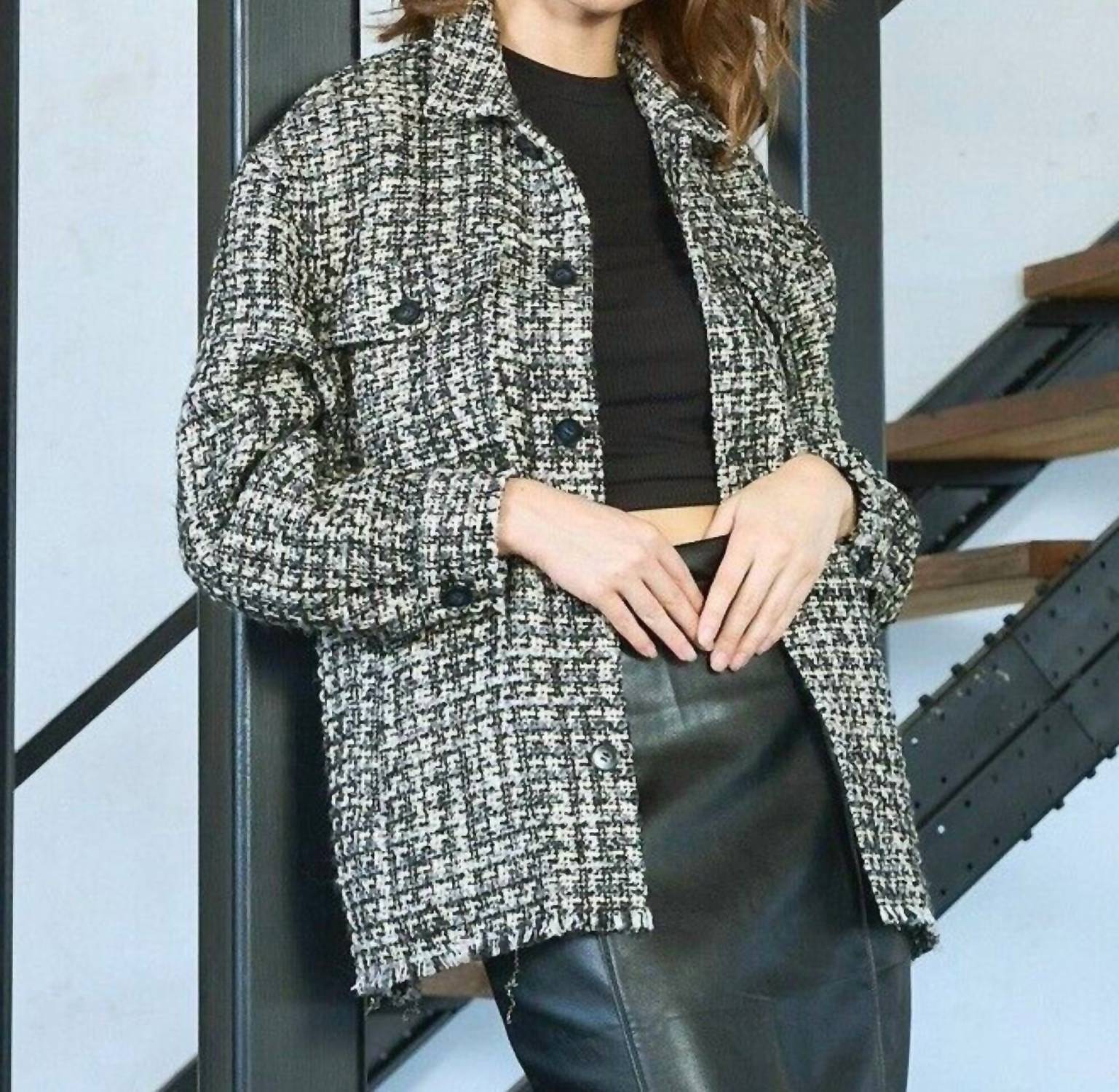 Labiz Fashion - Oversize Tweed Jacket