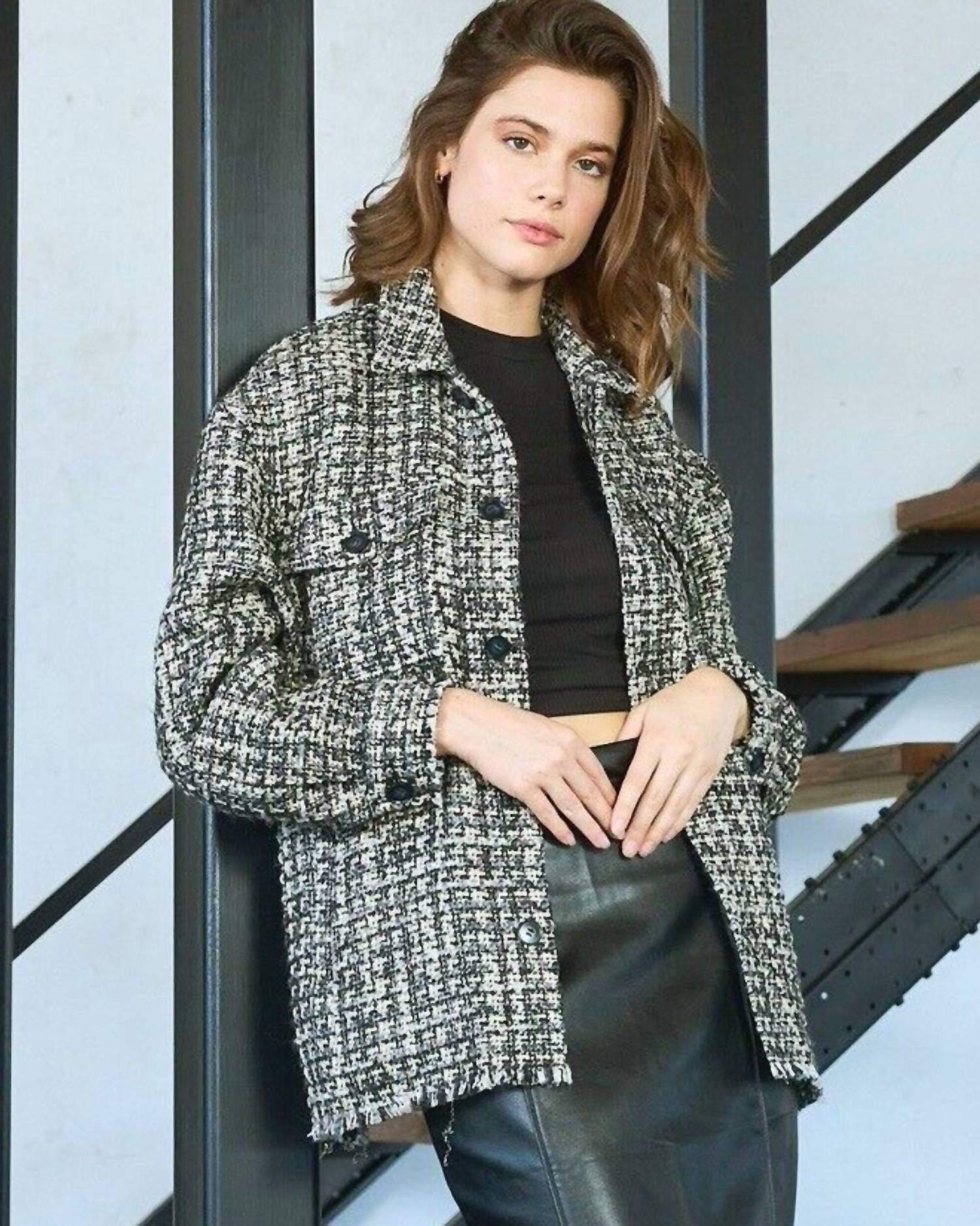 Labiz Fashion - Oversize Tweed Jacket
