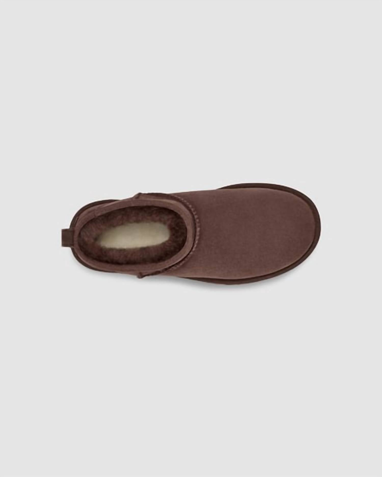 UGG Women's Classic Ultra Mini Boots in burnt cedar 1 - women's shoe - alternate view