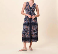 Cleobella Constance Ankle Maxi Dress in dark la ramos - women's dress