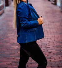 Layerz Clothing - Denim Embroidered Blazer