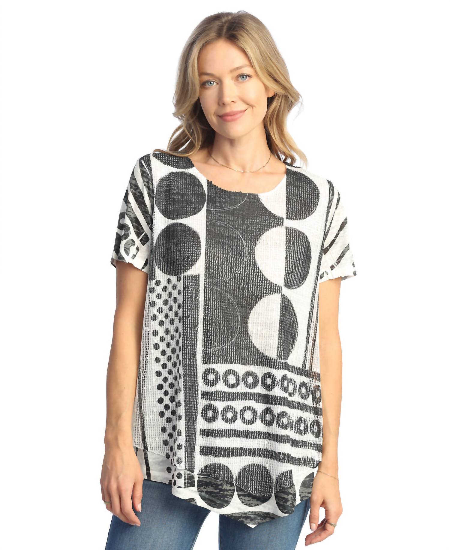 Jess & Jane - Bebop Boucle Mesh Asymmetric Top