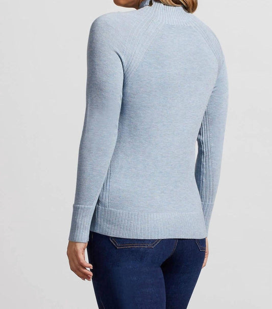 Tribal - Combo Rib Funnel Neck Sweater