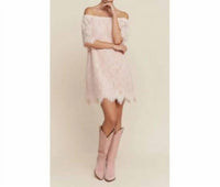 J.Nna - Lace Off-shoulder Mini Dress