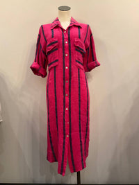 Liabella - Women's Striped Linen Dress