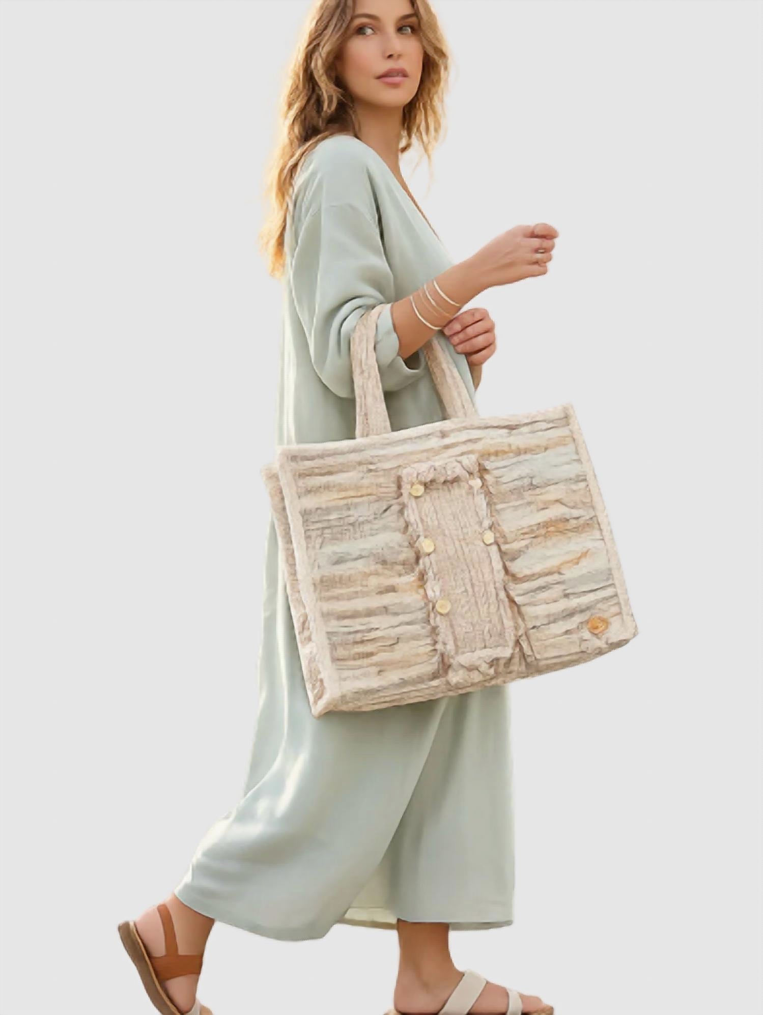 Elektra'S Workshop - Women's Handmade Tassel Tote Bag