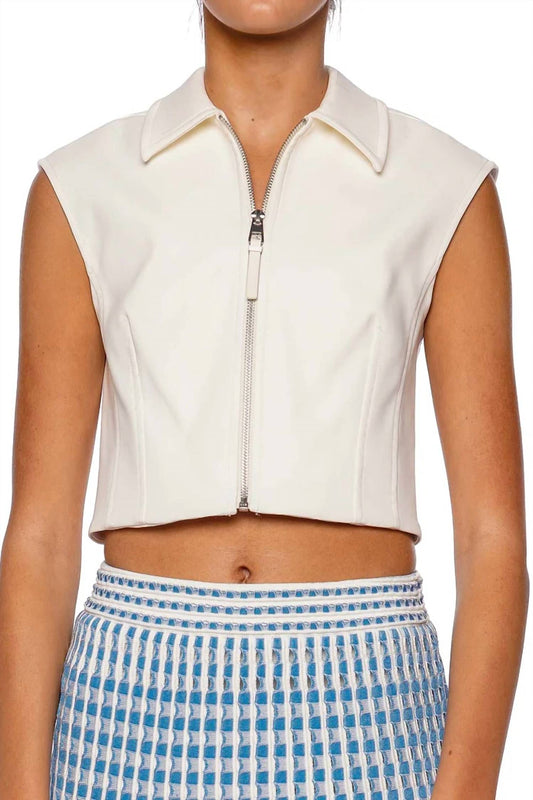 Jonathan Simkhai - Alix Sleeveless Zip Up Top