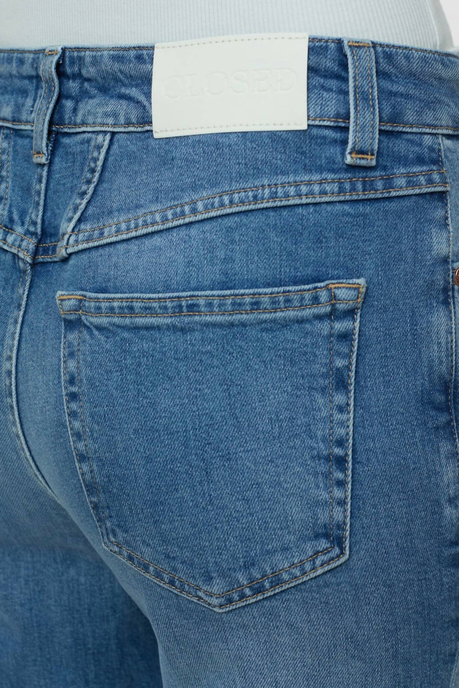 CLOSED Milo Distressed Jeans in mid blue - women's jeans - view 4