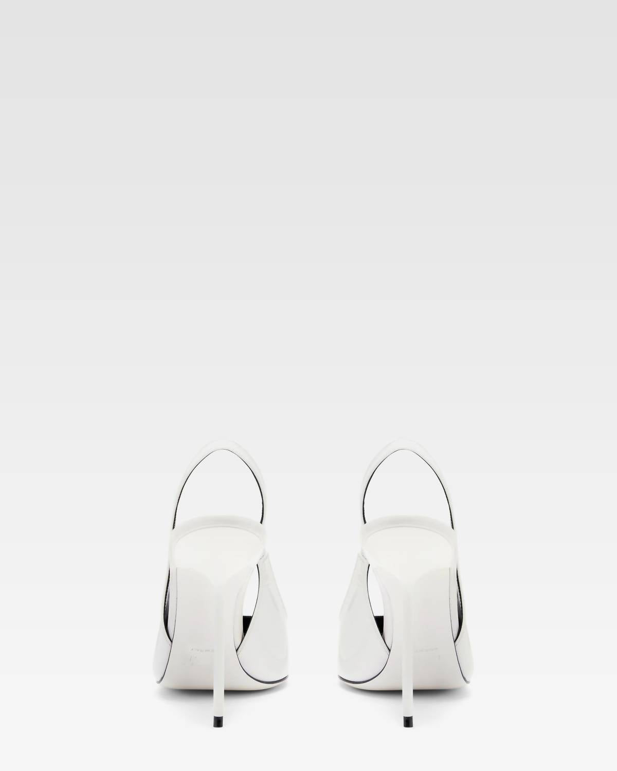 Paris Texas Women's Lidia Patent Leather Slingback Pumps in white - women's heels - view 4