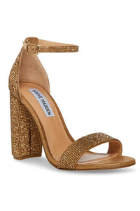 STEVE MADDEN Women's Carrson Crystal Ankle Strap Heels in bronze - women's heels - alternate view