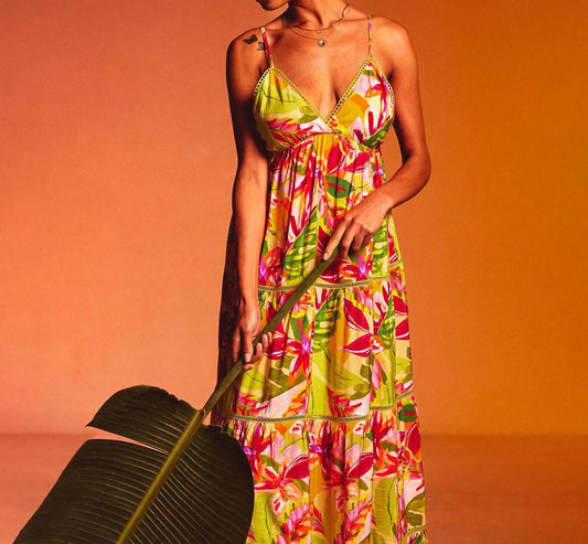 Dress Forum - Lace Trim Maxi Dress