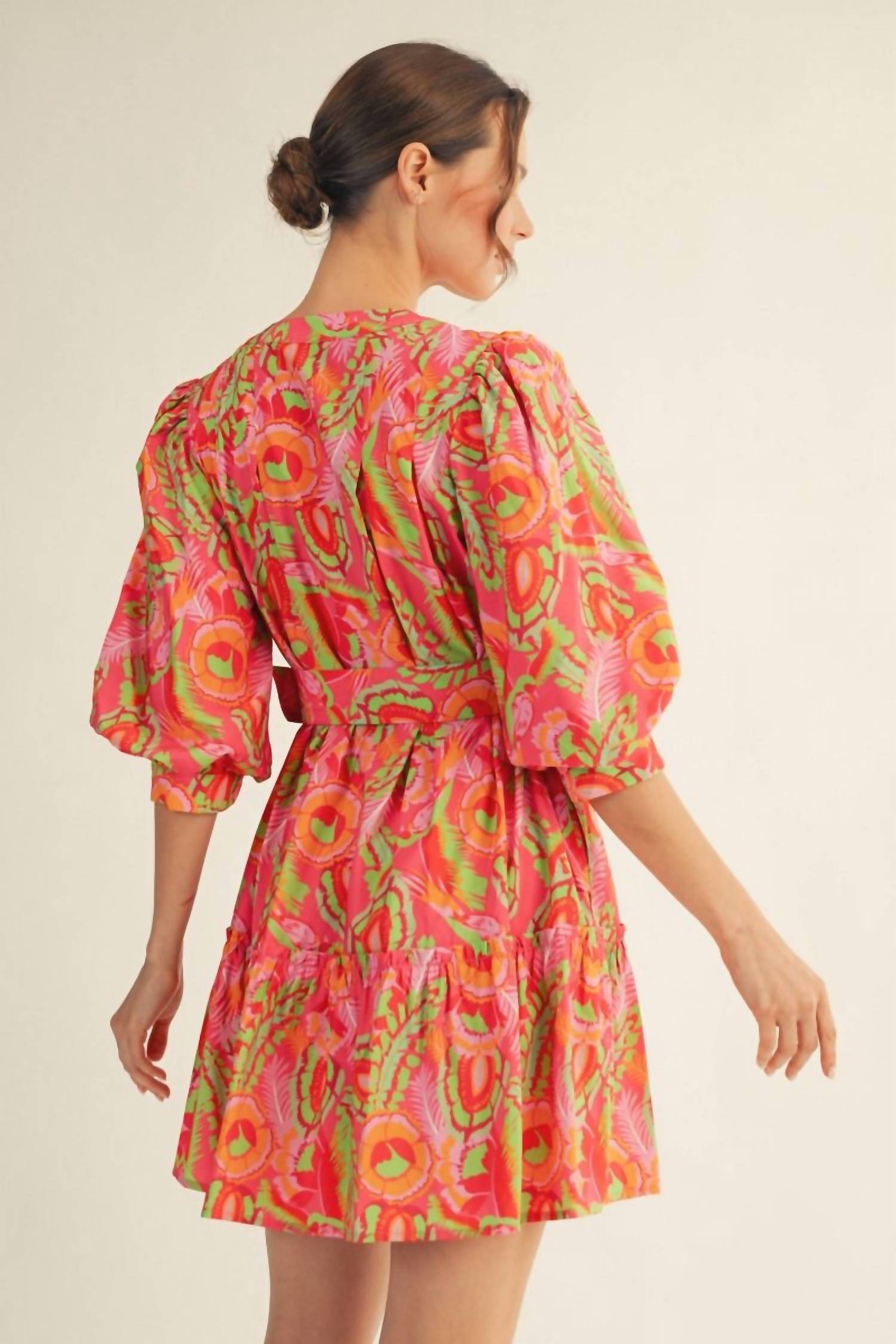 Jodifl - Button Down Geo Floral Dress