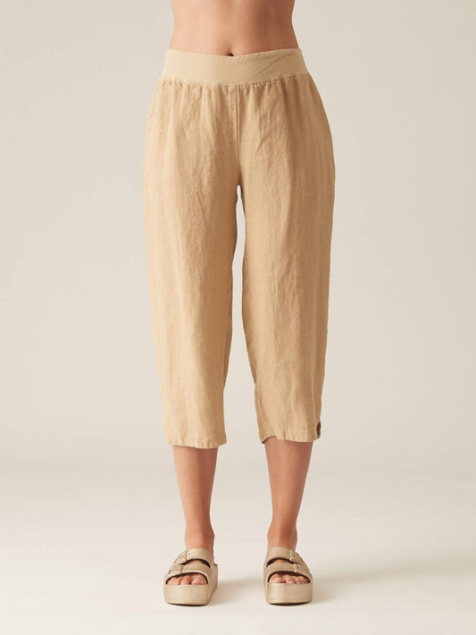 Cut Loose - Linen Capri Easy Pants
