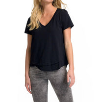 Chrldr - Ava V-neck Mock Layer T-shirt