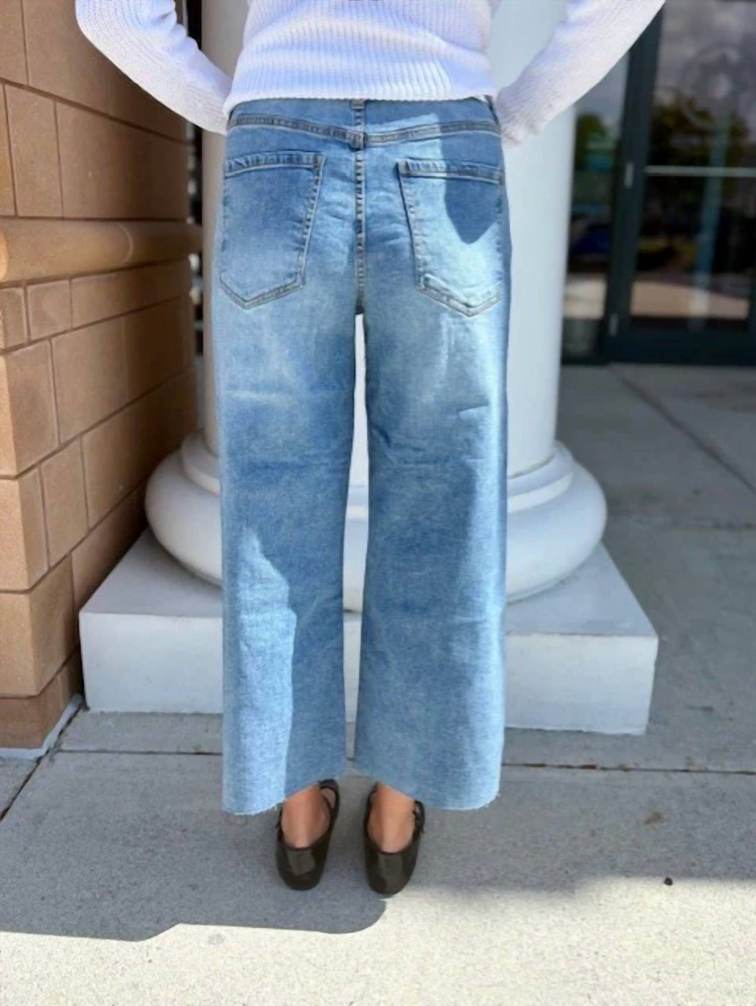 Oat New York - High Rise Crop Wide Leg Jeans