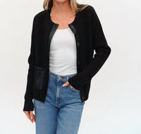 SIX/FIFTY Natalia Cardigan in black - women's cardigan